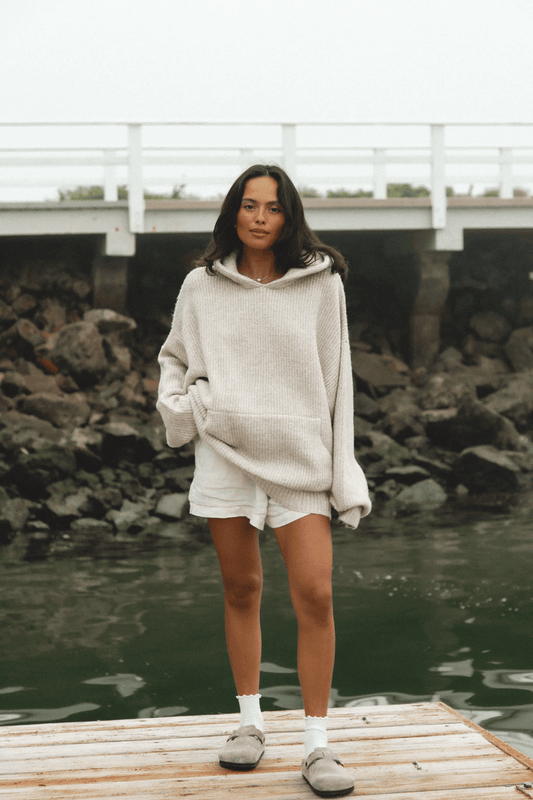 Sweat à Capuche en Laine Douce